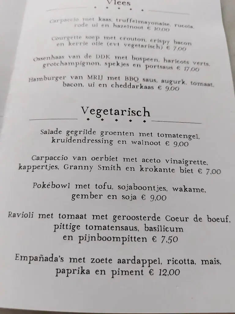 Menu_Bar Brasserie Joris_IJsselstein_image_1