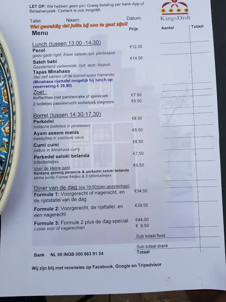 Menu_Kingsdish IJsselstein_IJsselstein_image_1