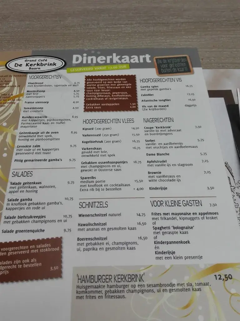 Menu_Restaurant De Kerkbrink B.V._Baarn_immagine_2