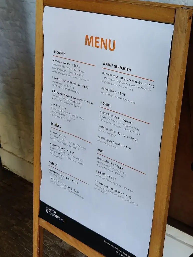 Menu_Grand Café Groeneveld_Baarn_imagen_1
