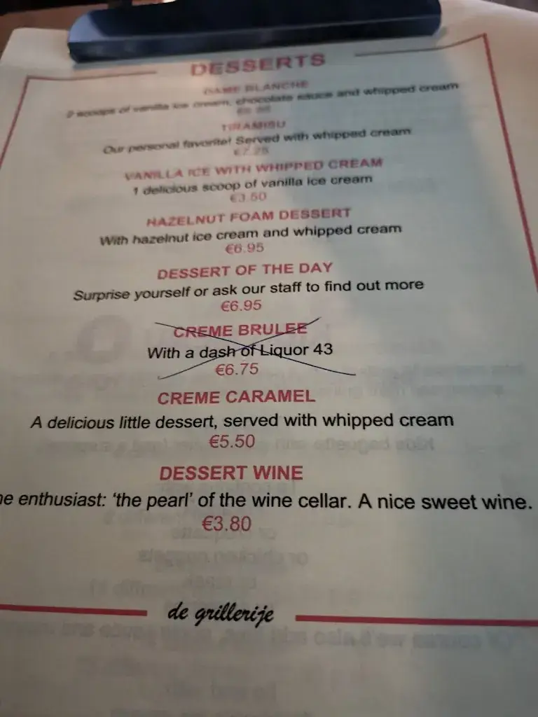 Menu_restaurant De Grillerije_Franeker_immagine_2