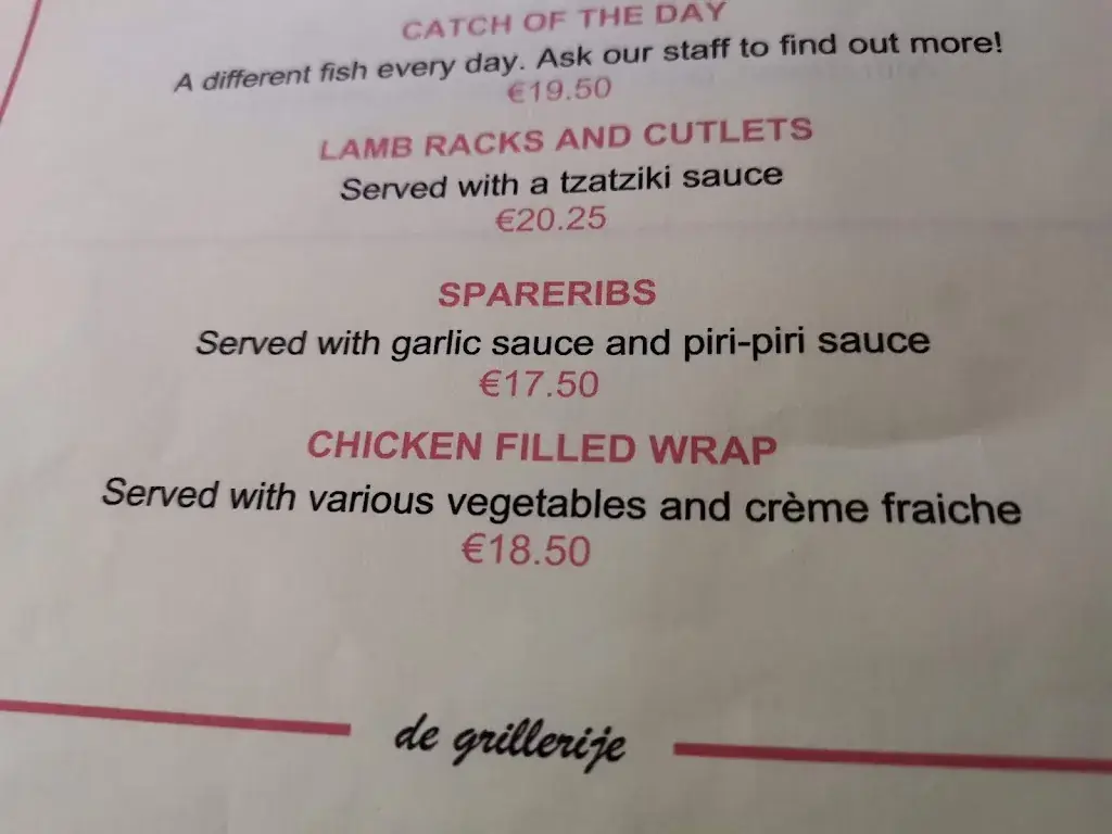 Menu_restaurant De Grillerije_Franeker_immagine_4