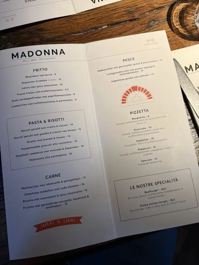 Menu_Madonna Amersfoort_Amersfoort_image_2