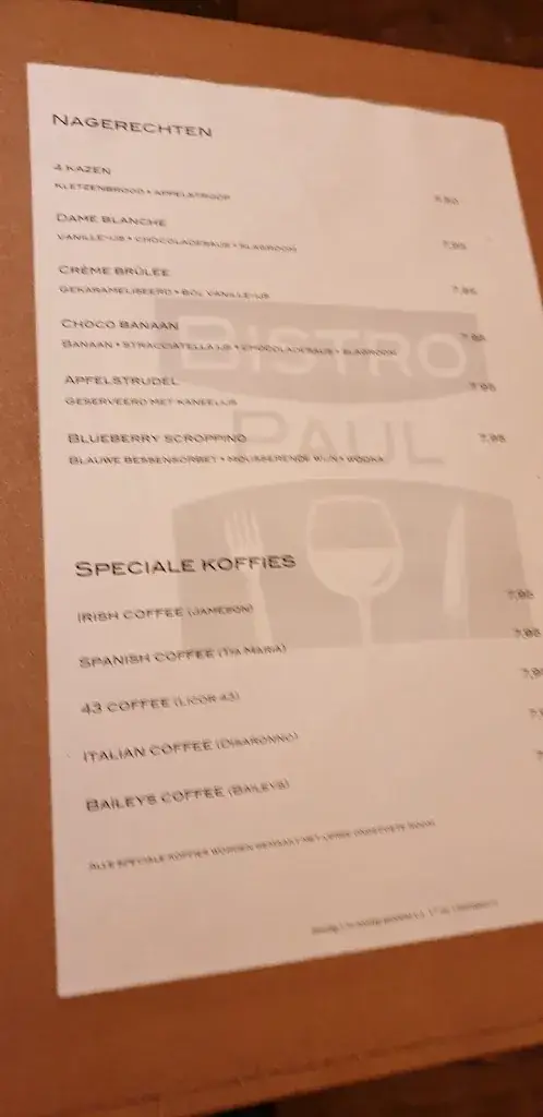 Menu_Bistro Paul_Driebergen-Rijsenburg_immagine_2