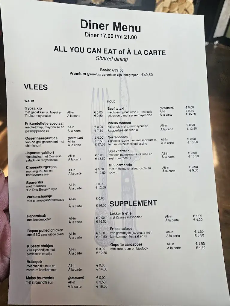 Menu_De drie Bergen_Driebergen-Rijsenburg_image_2