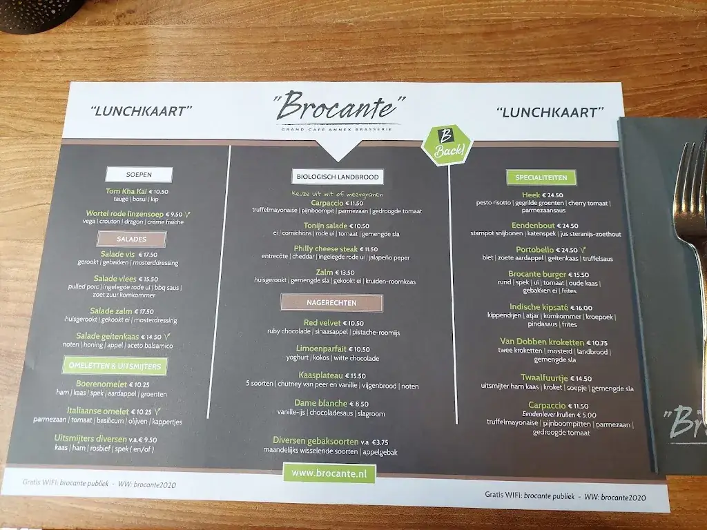 Menu_Restaurant Brocante_Doorn_image_3