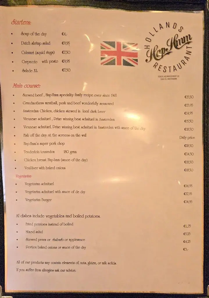 Menu_Hollands Hap Hmm Restaurant_Amsterdam_image_1