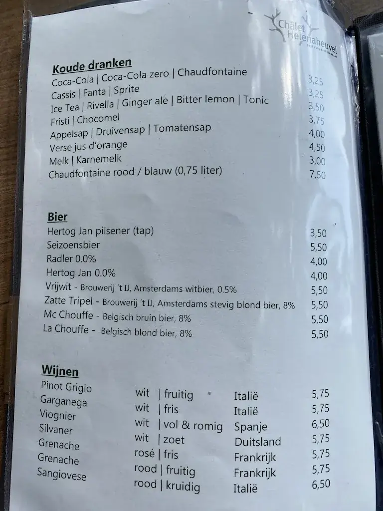 Menu_Chalet St. Helenaheuvel_Doorn_image_2