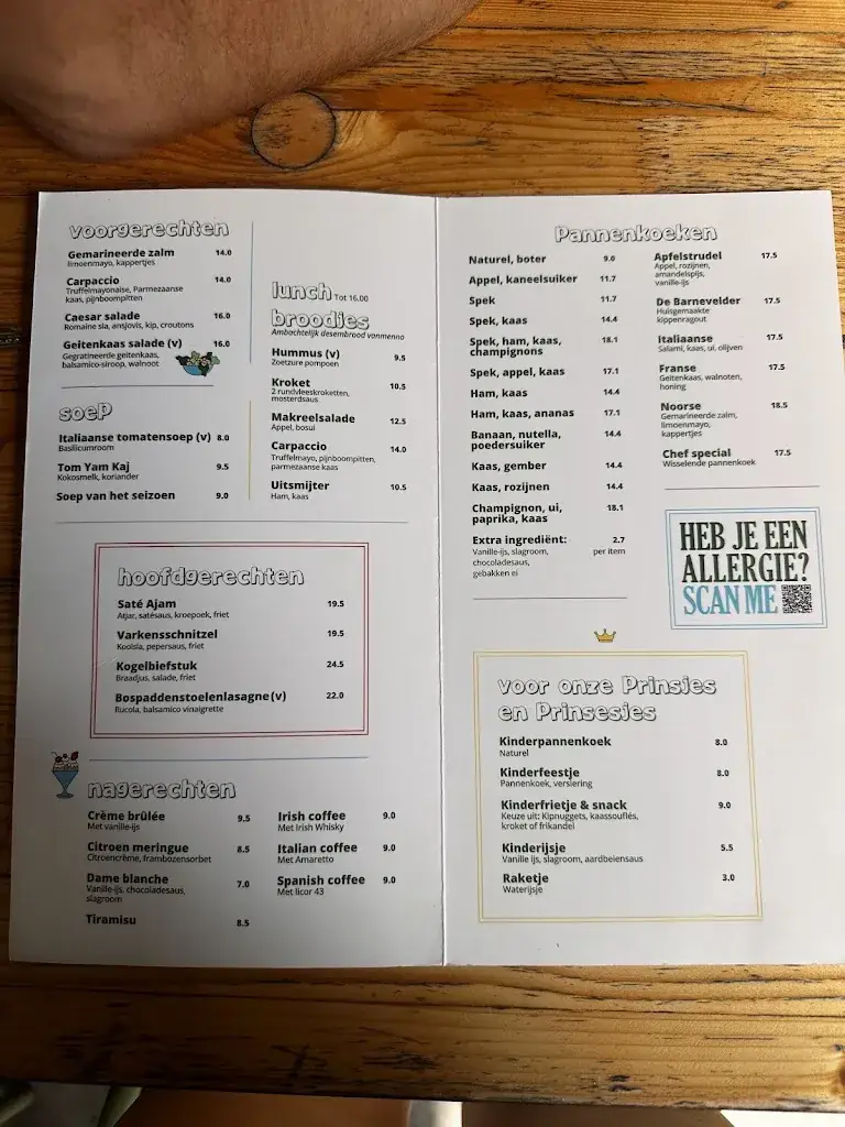 Menu_Het wapen van Sandenburg 't Pannenkoekenhuysje_Doorn_image_1