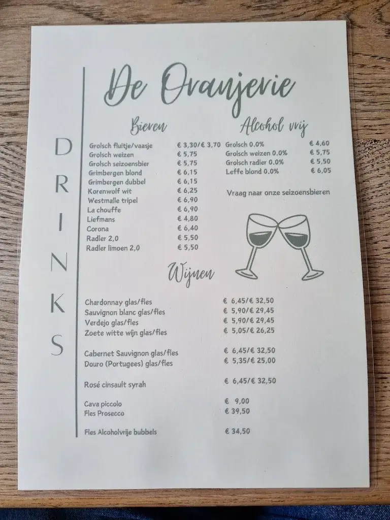 Menu_the Orangery_Doorn_image_1