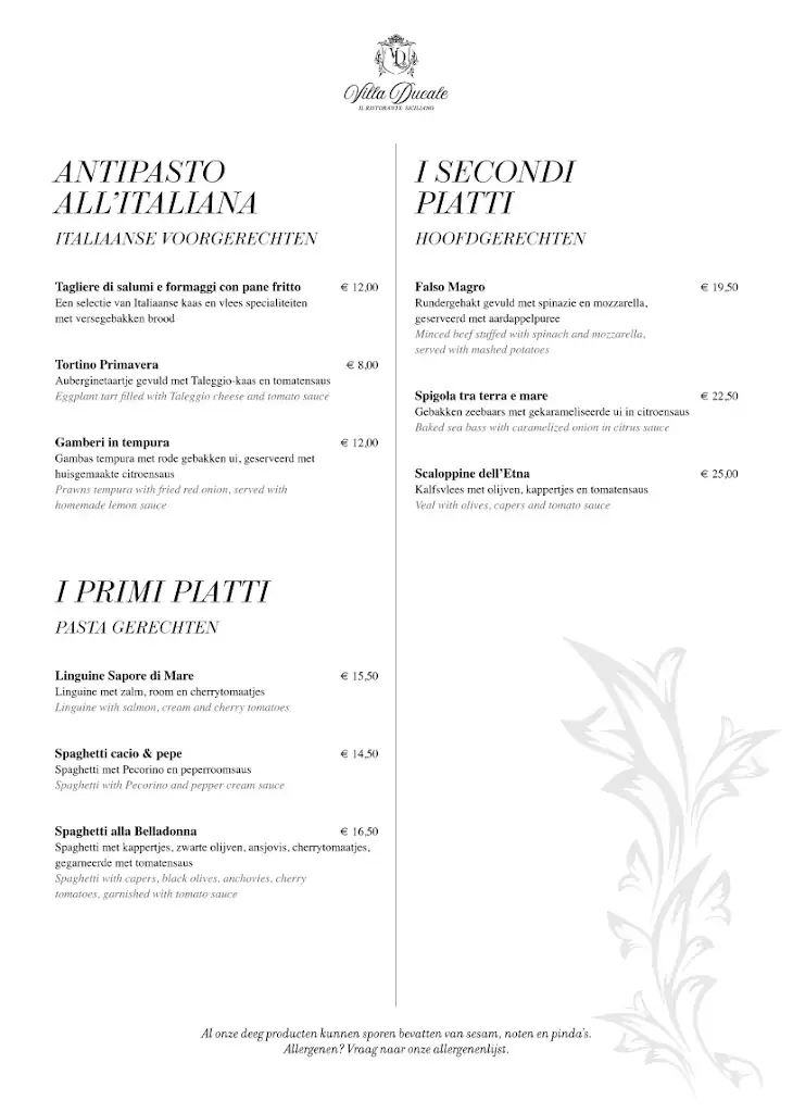 Menu_Villa Ducale_Zeist_image_1