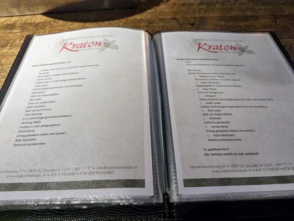 Menu_Kraton Rosbeijer Indonesisch restaurant_Leusden_image_2