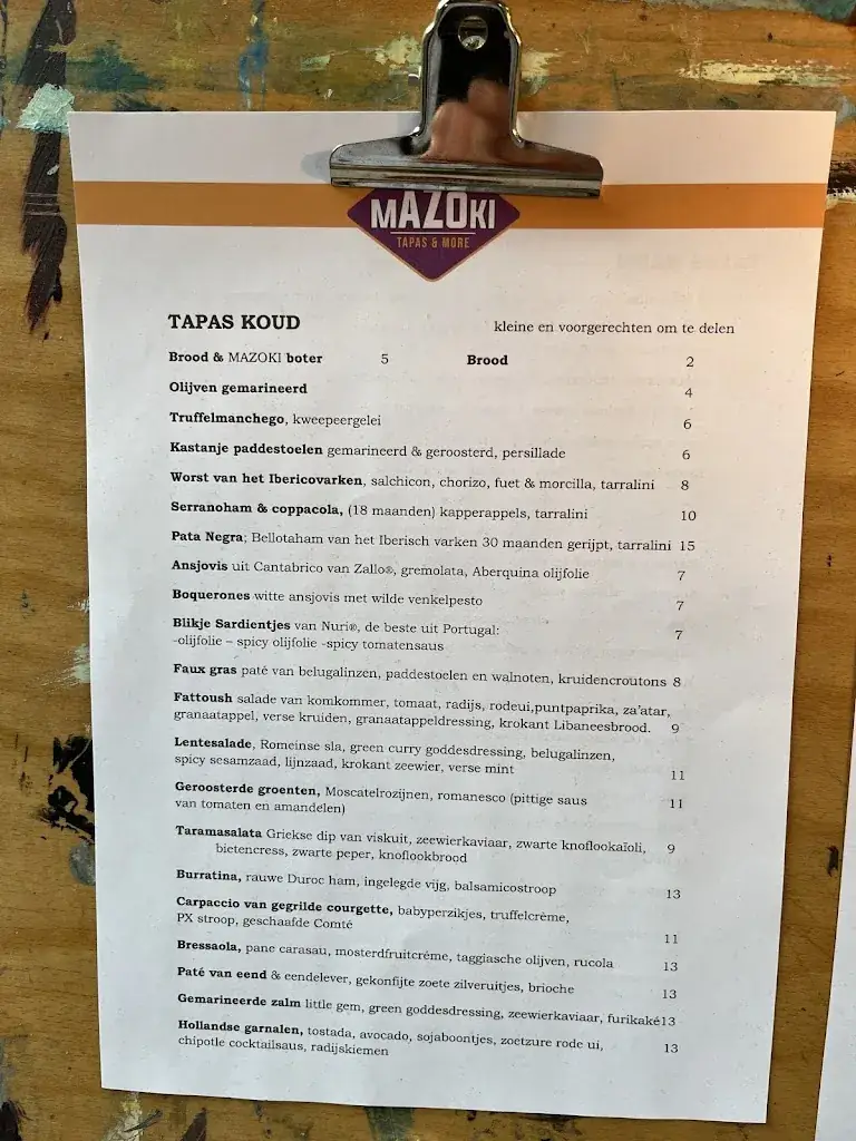 Menu_Restaurant Mazoki Leusden_Leusden_image_4