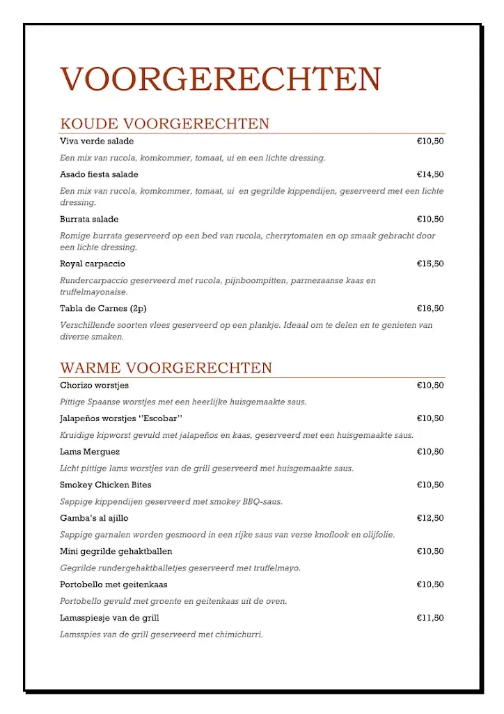 Menu_Restaurant Asado | Restaurant Mijdrecht_Mijdrecht_image_1