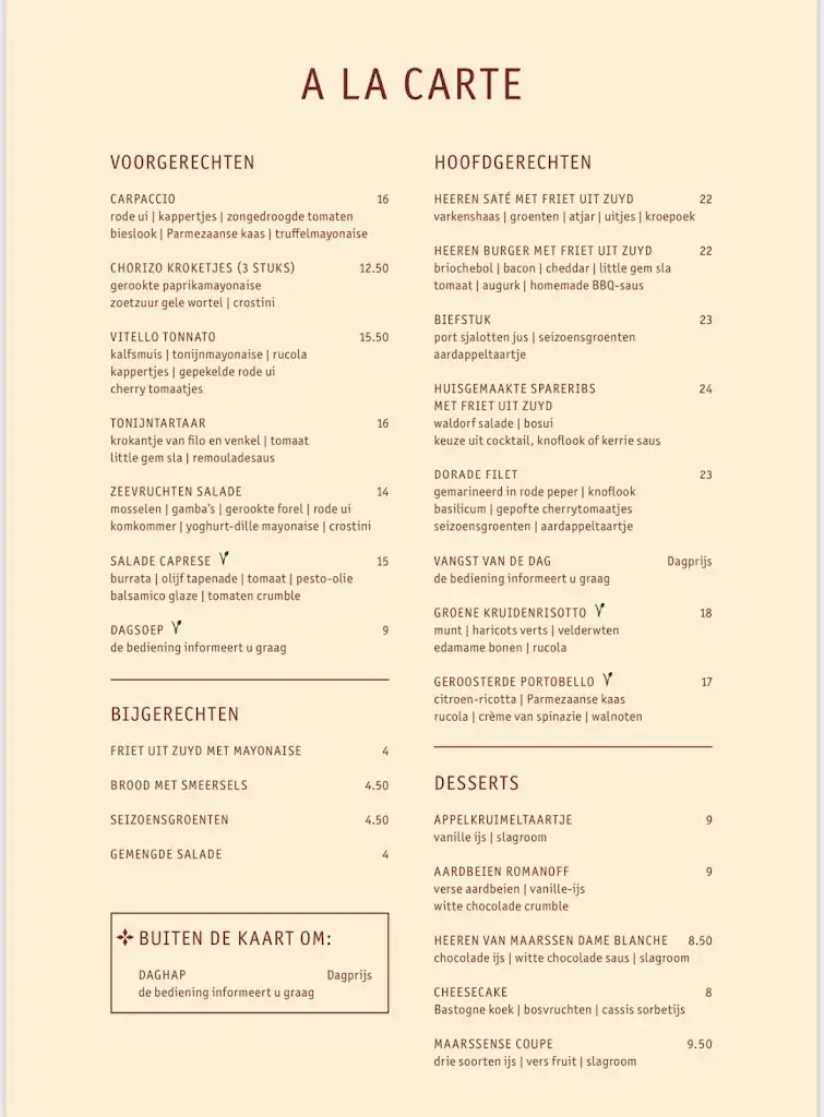 Menu_De Heeren van Maarssen_Maarssen_image_1