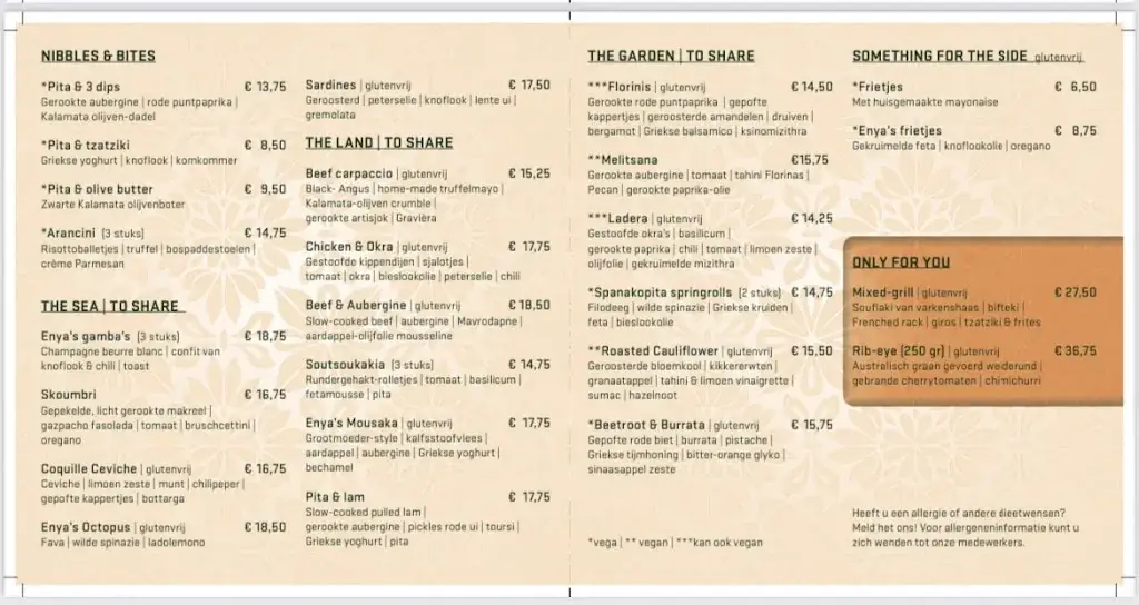 Menu_RESTAURANT ENYA_Maarssen_image_2