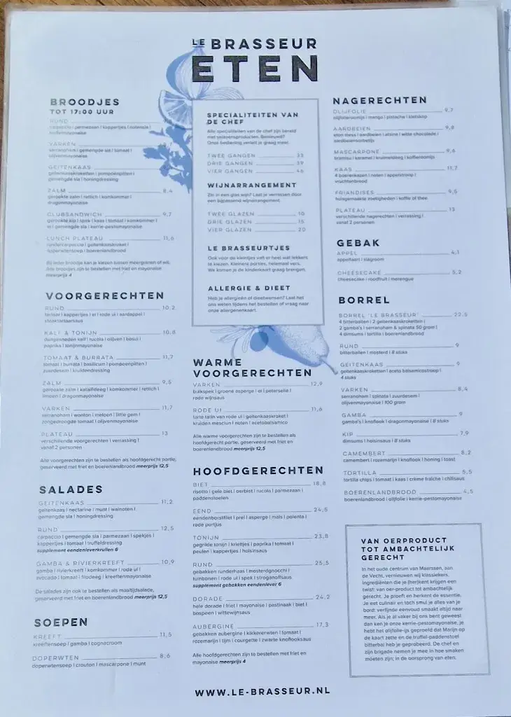 Menu_Restaurant Le Brasseur_Maarssen_imagen_2