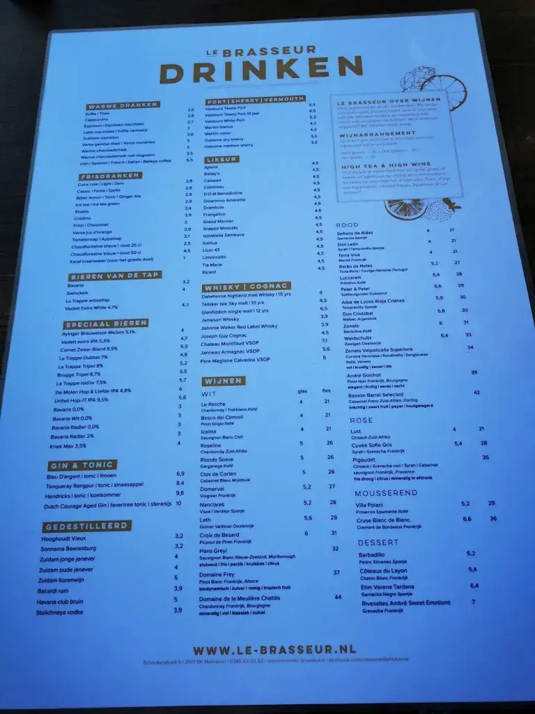 Menu_Restaurant Le Brasseur_Maarssen_imagen_3
