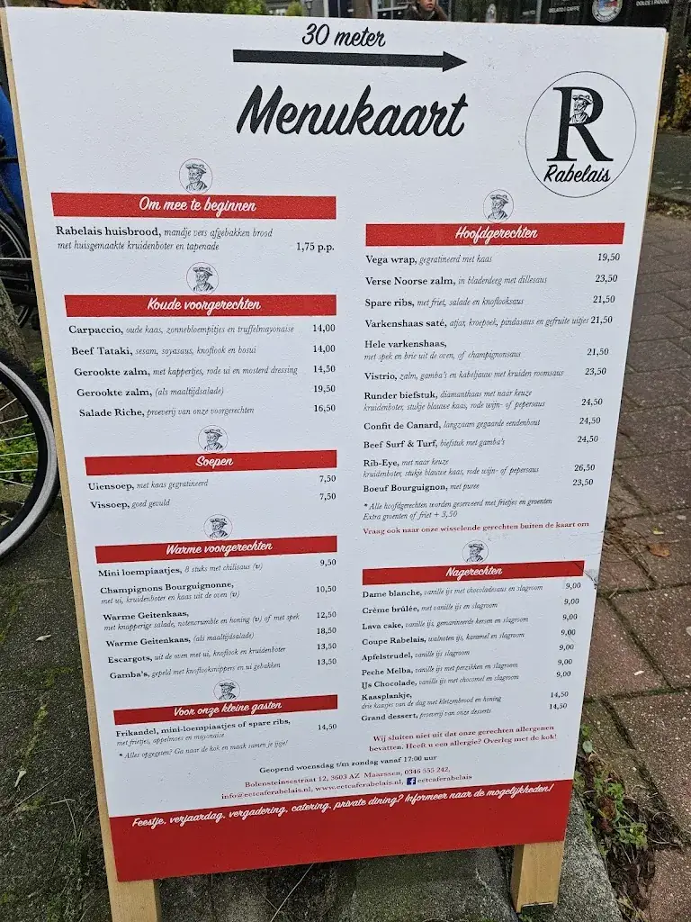 Menu_Eetcafé en restaurant Rabelais_Maarssen_image_1