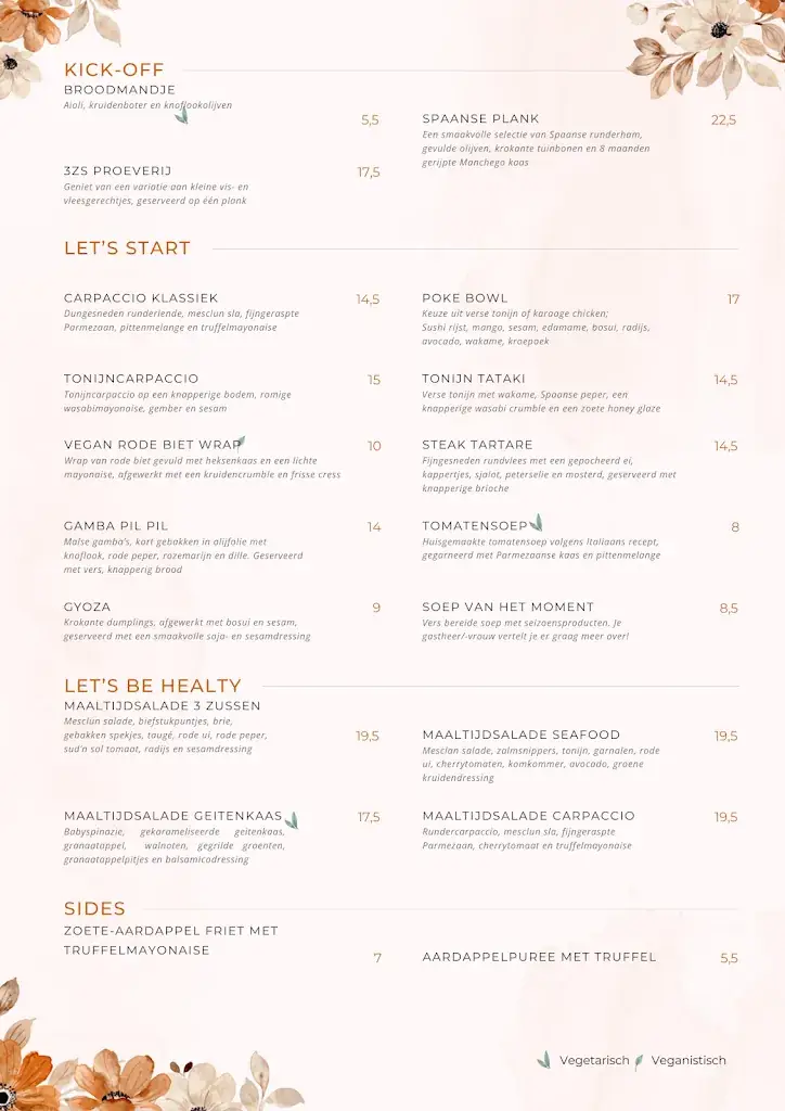 Menu_Restaurant & Lounge bar 3 Zussen_Rhenen_image_1
