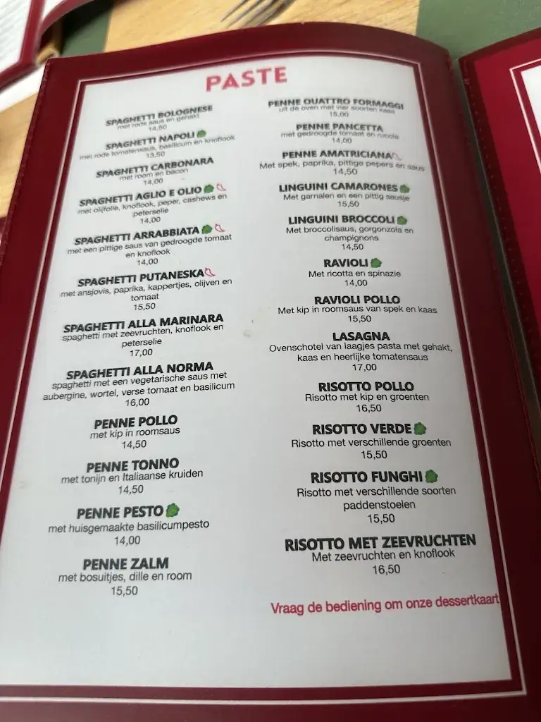 Menu_Piazza Pizza é Pasta_Nieuwegein_image_1