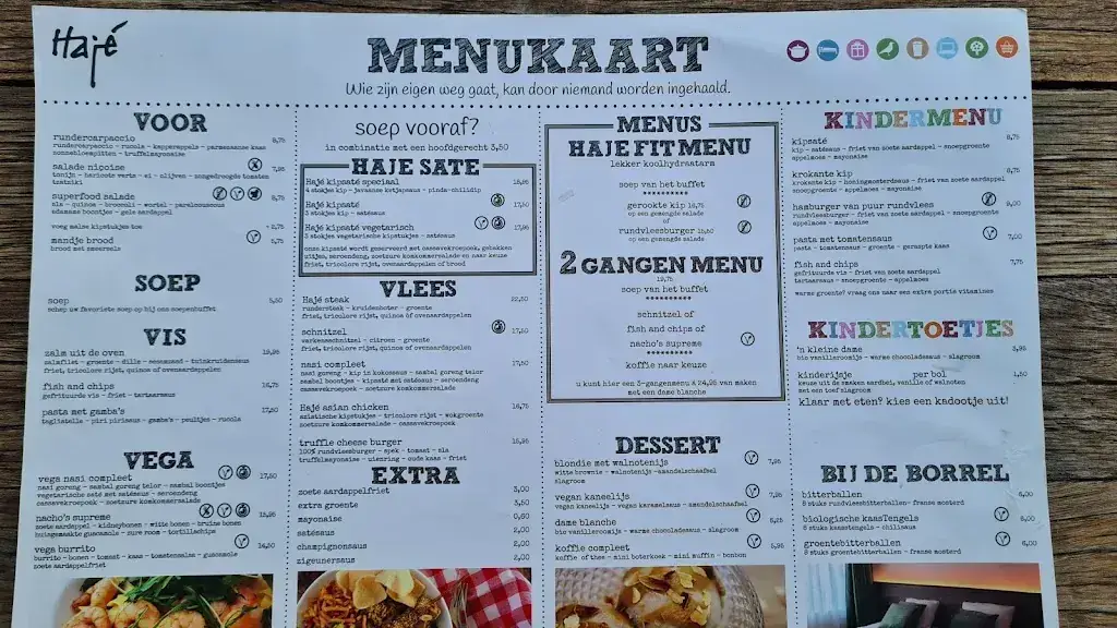 Menu_Hajé hotel-restaurant Nieuwegein_Nieuwegein_image_1