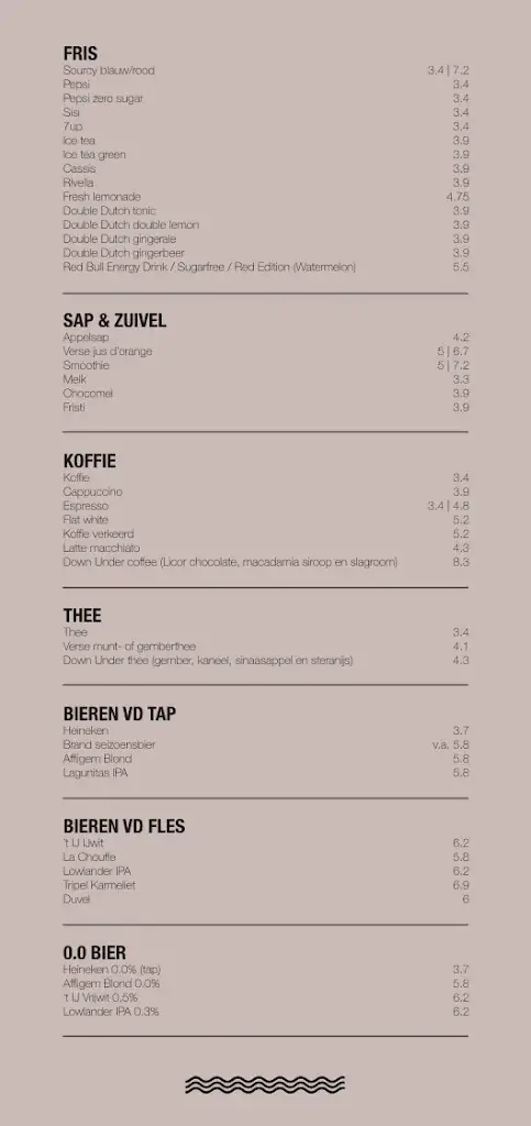 Menu_Down Under_Nieuwegein_image_1