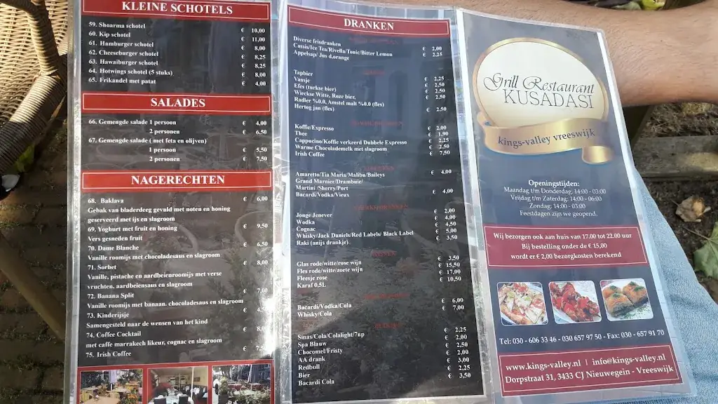 Menu_King's Valley - Kusadasi_Nieuwegein_image_1