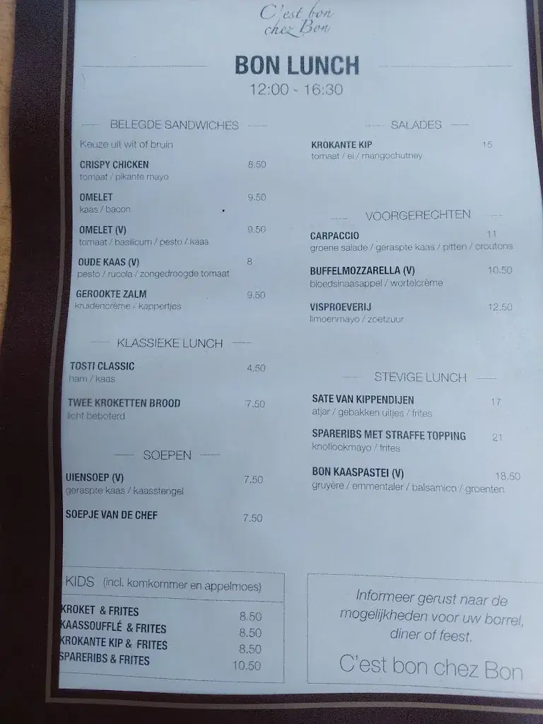 Menu_Café restaurant BON_Vinkeveen_image_1