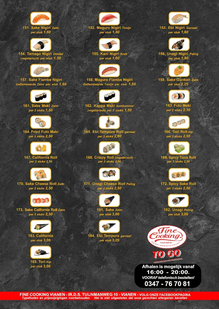 Menu_Fine Cooking Wereldrestaurant Vianen_Vianen_image_3