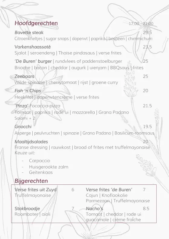 Menu_Brasserie de Buren_Utrecht_image_2