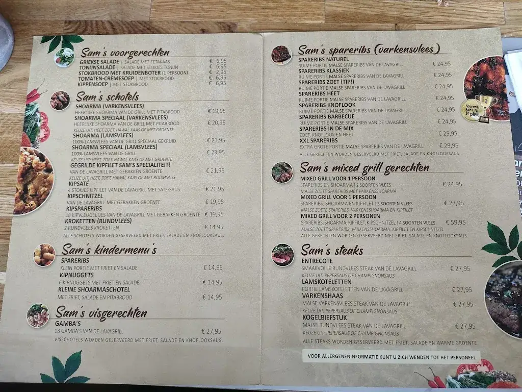 Menu_Sams King Ribs_Utrecht_immagine_1