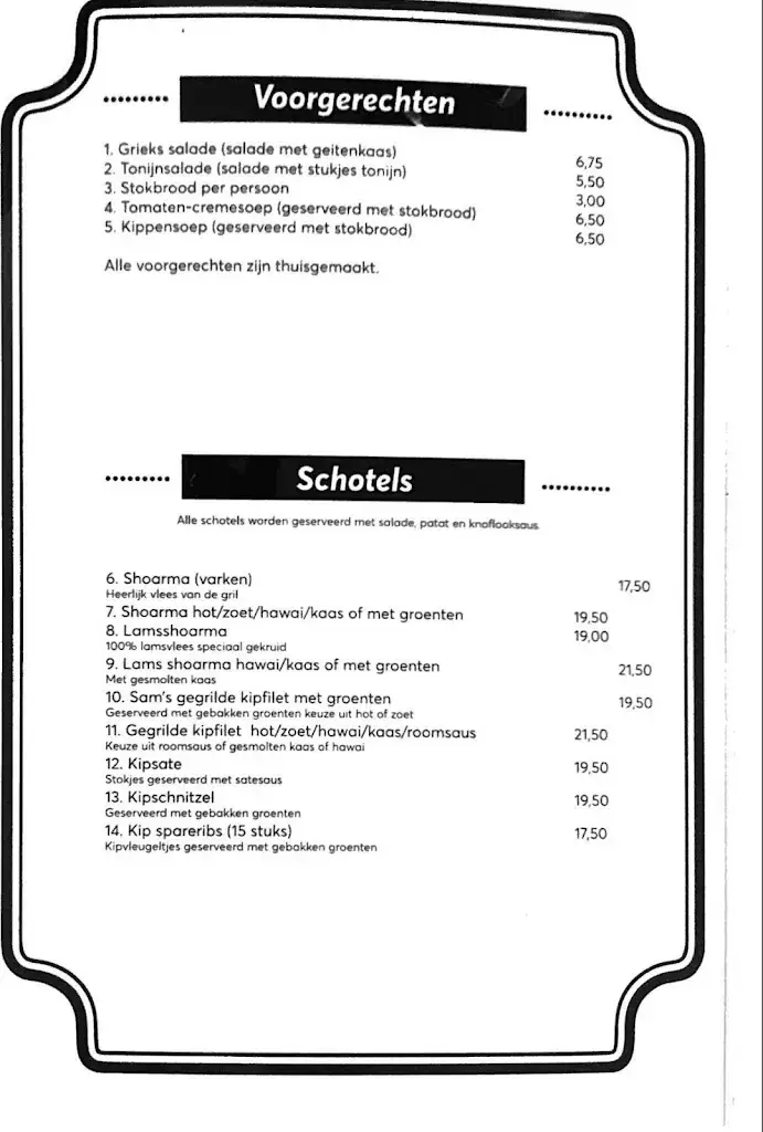 Menu_Sams King Ribs_Utrecht_immagine_3