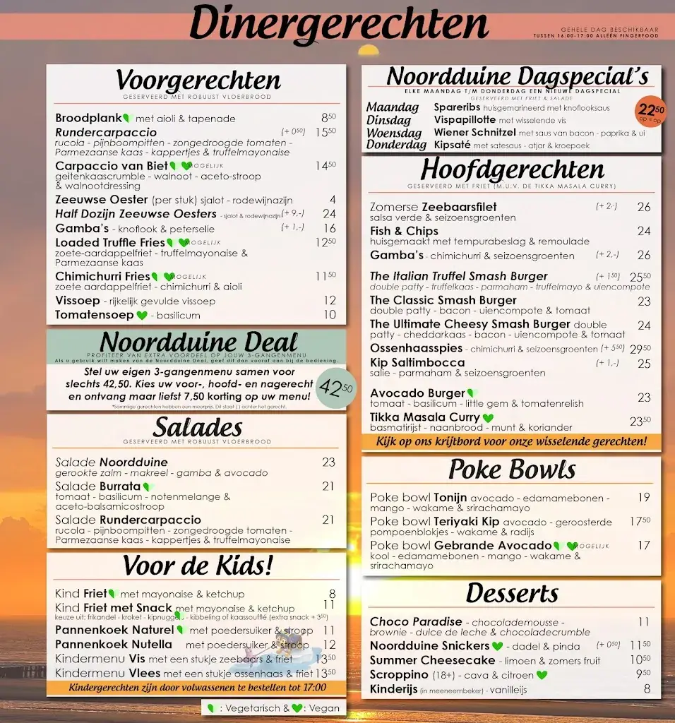 Menu_Strandpaviljoen Noordduine_Domburg_image_1