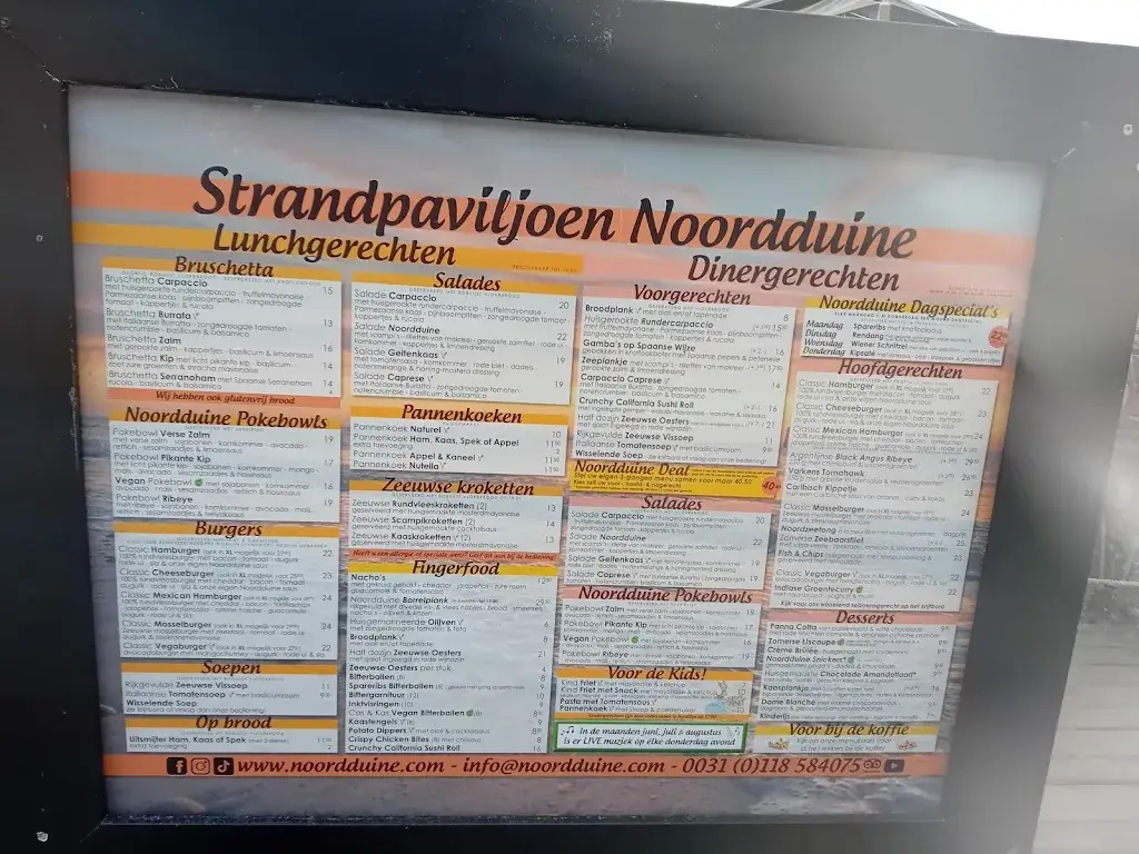 Menu_Strandpaviljoen Noordduine_Domburg_image_4