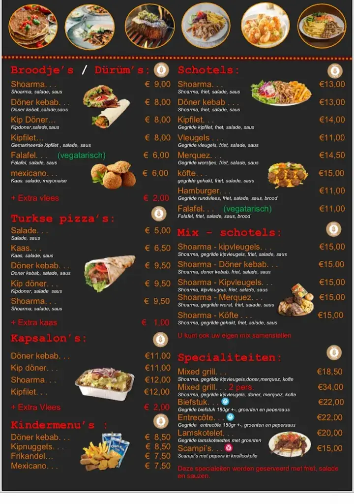 Menu_Eethuis El Paso_'s-Heerenhoek_immagine_2