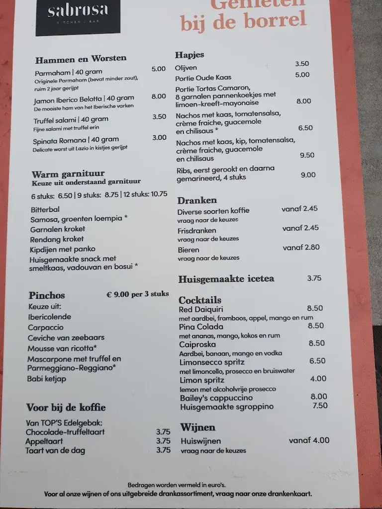 Menu_Sabrosa Kitchen | Bar_Soest_image_1