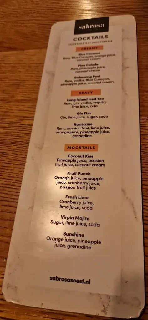 Menu_Sabrosa Kitchen | Bar_Soest_image_3