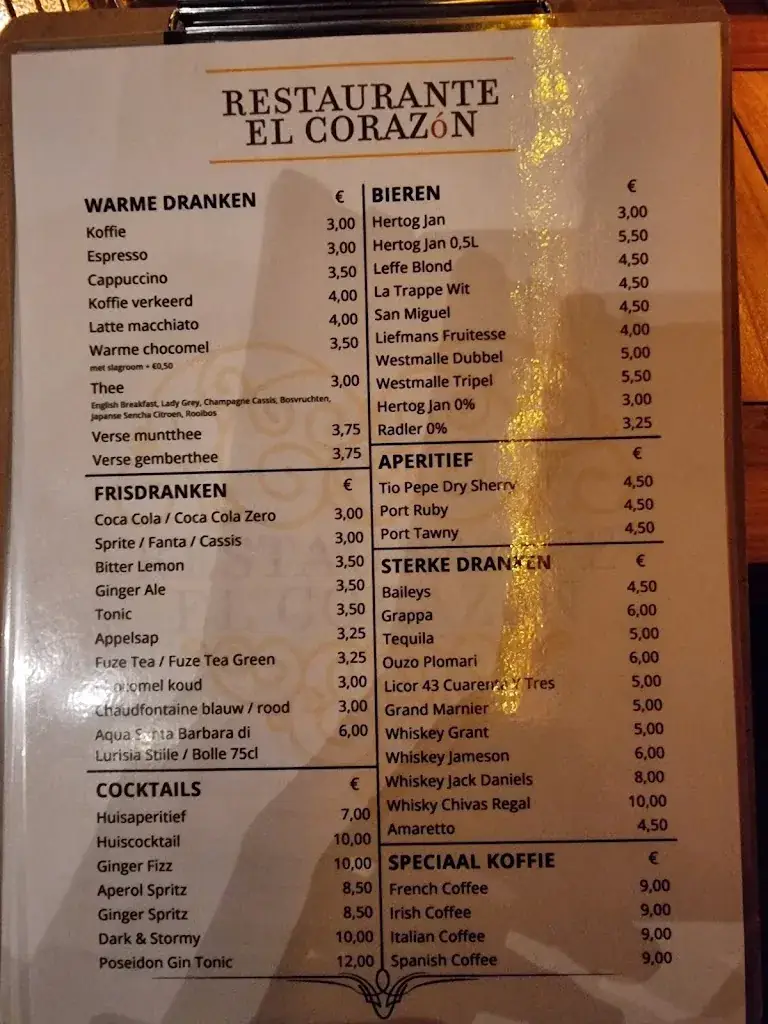 Menu_El Corazón_Middelburg_image_2