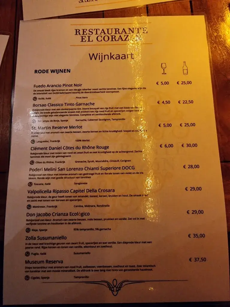 Menu_El Corazón_Middelburg_image_3