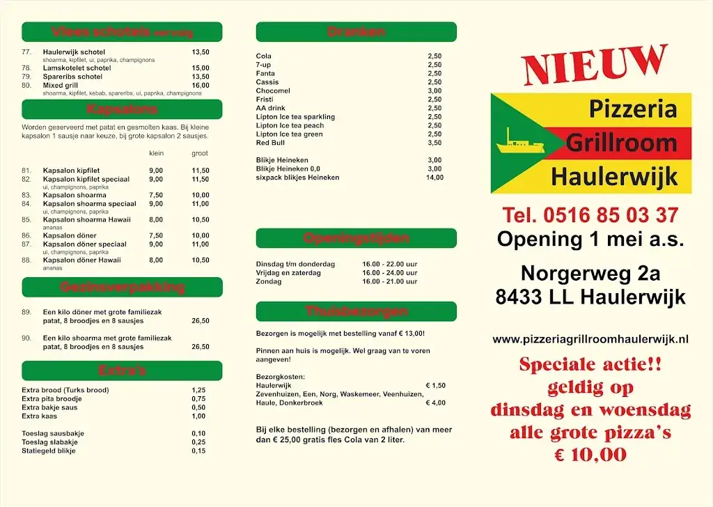 Menu_Pizzeria Grillroom Haulerwijk_Haulerwijk_imagen_1