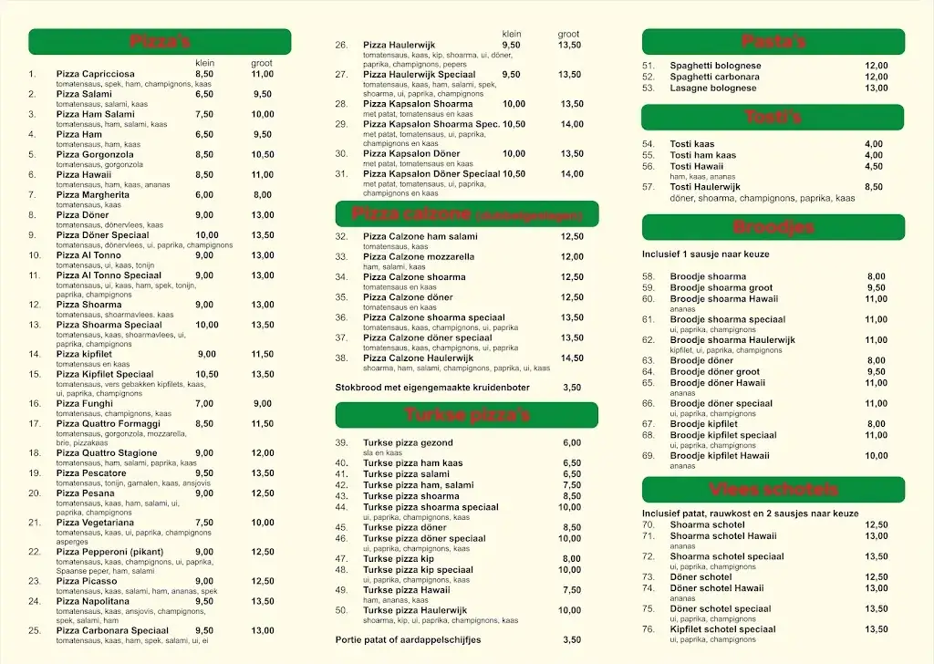 Menu_Pizzeria Grillroom Haulerwijk_Haulerwijk_imagen_2