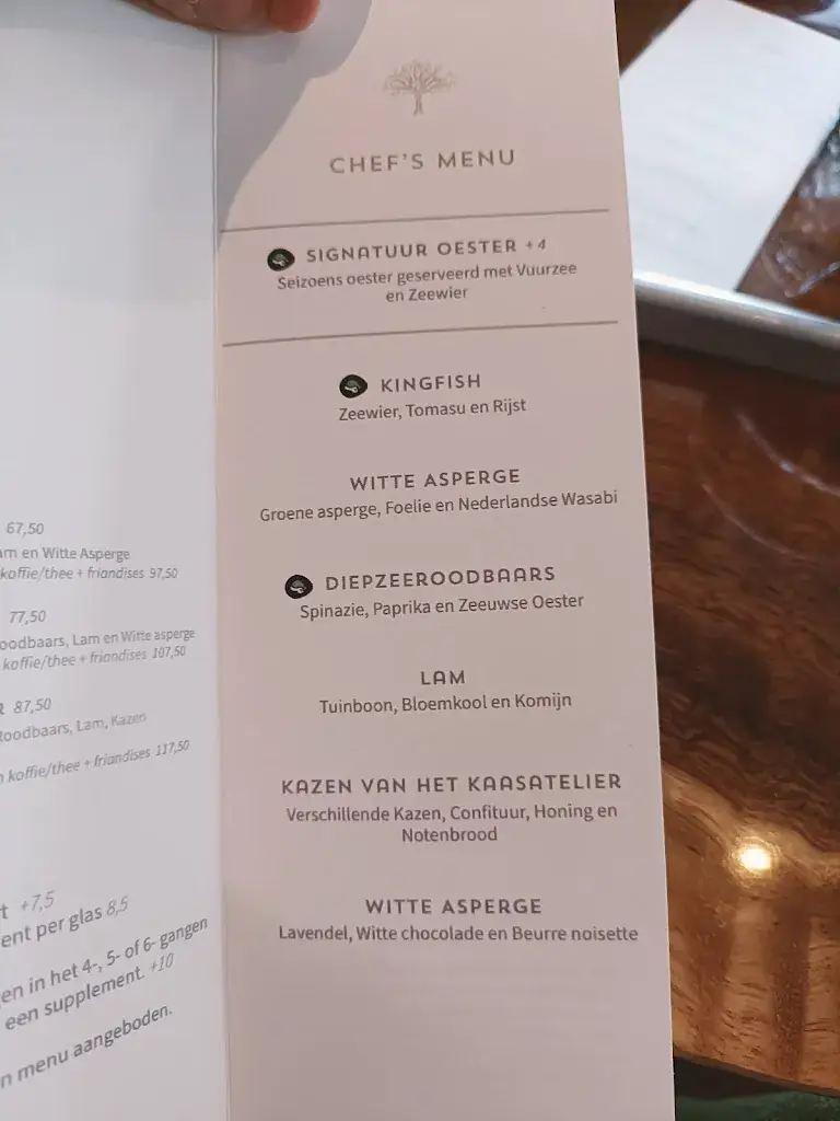 Menu_Restaurant Le Poirier_Burgh-Haamstede_image_1