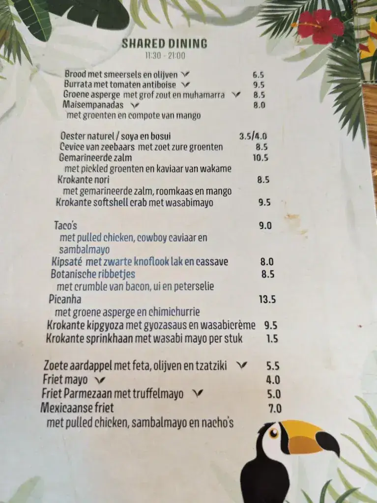 Menu_Strandpaviljoen De Botanist aan Zee_Koudekerke_image_1
