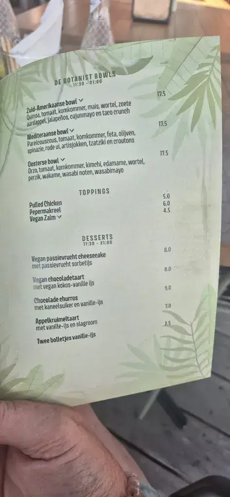 Menu_Strandpaviljoen De Botanist aan Zee_Koudekerke_image_4