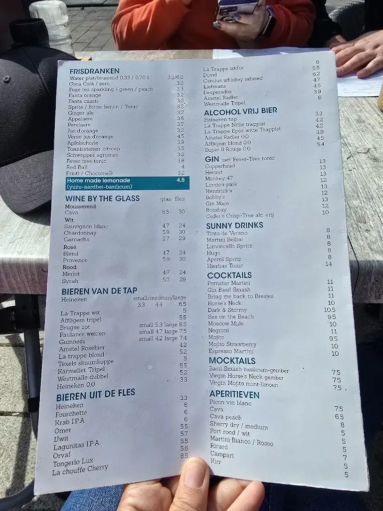 Menu_The Neighbour_Breskens_image_1