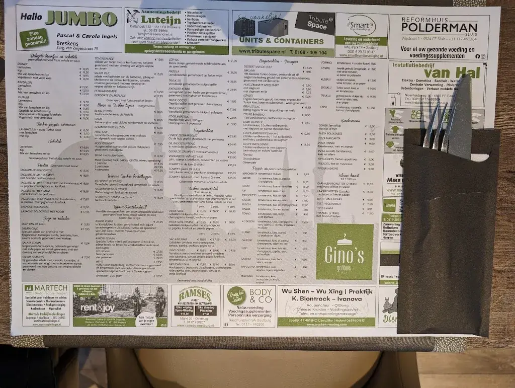 Menu_Gino's Grillhuis_Breskens_image_1