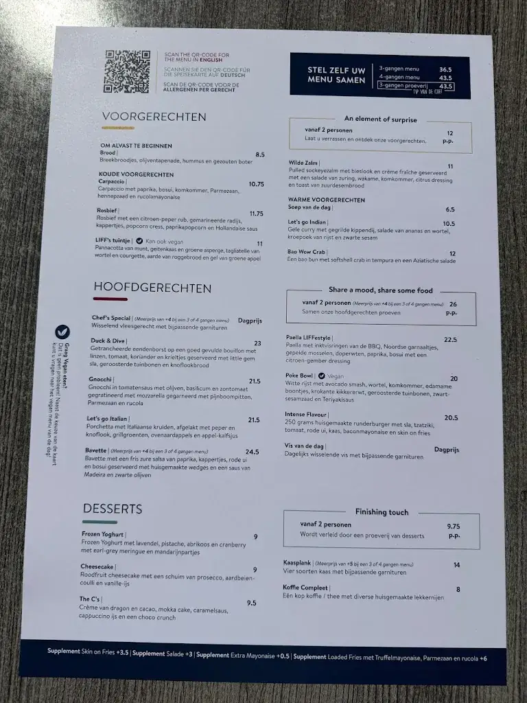 Menu_Restaurant & Grandcafé Liff_Assen_immagine_1