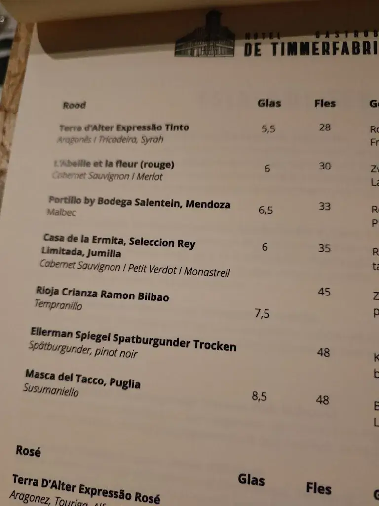 Menu_Gastrobar de Timmerfabriek | Kloeg Collection_Vlissingen_image_1