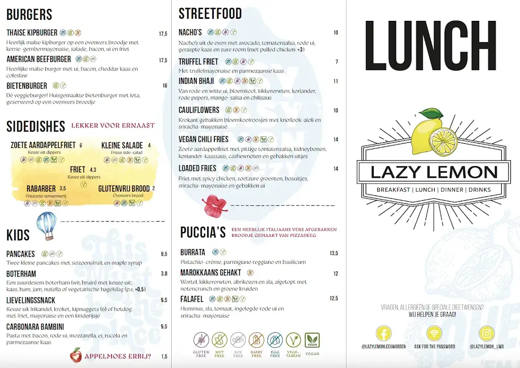 Menu_Lazy Lemon_Leeuwarden_immagine_1